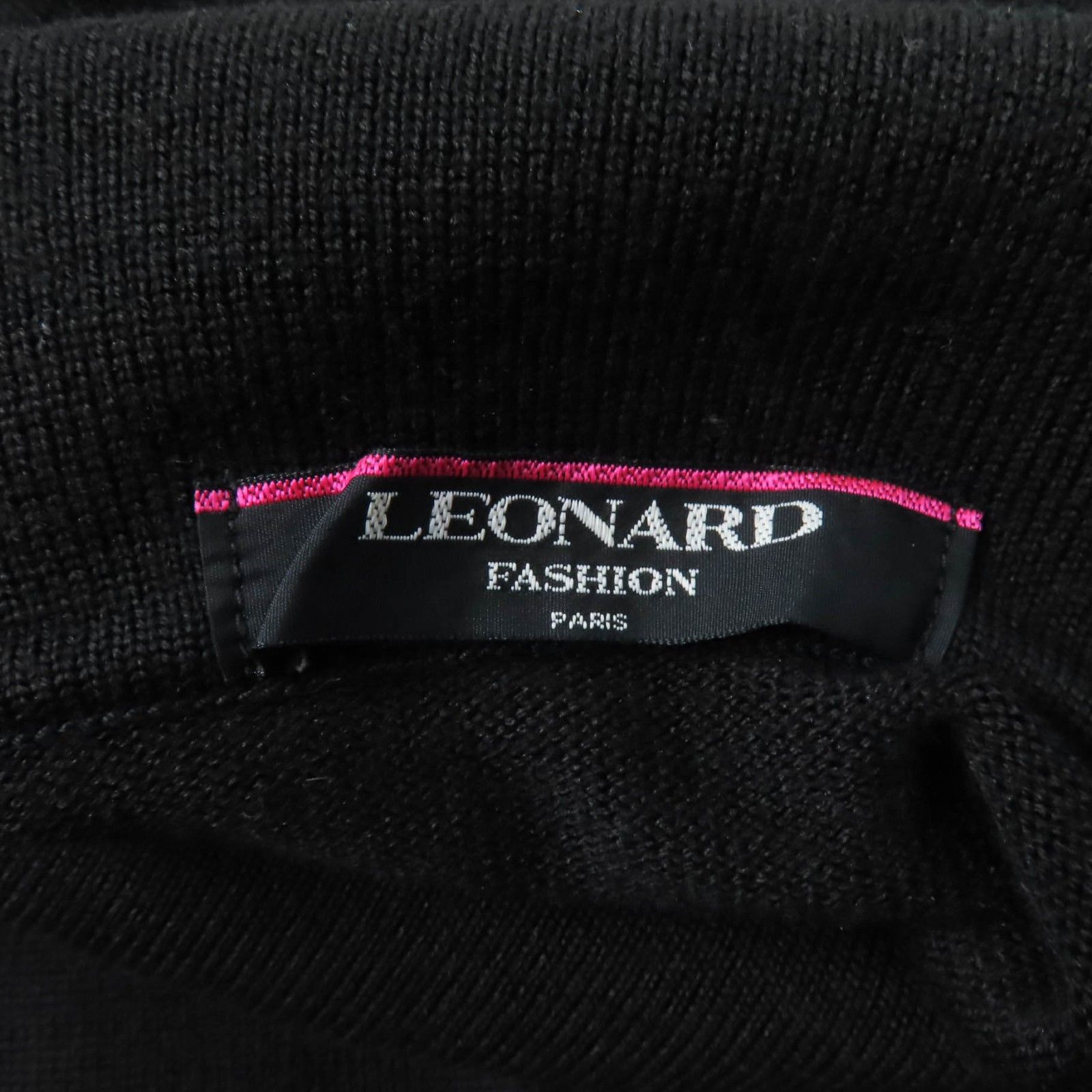 美品☆LEONARD FASHION レオナール ファッション シルク混 花柄刺繍  