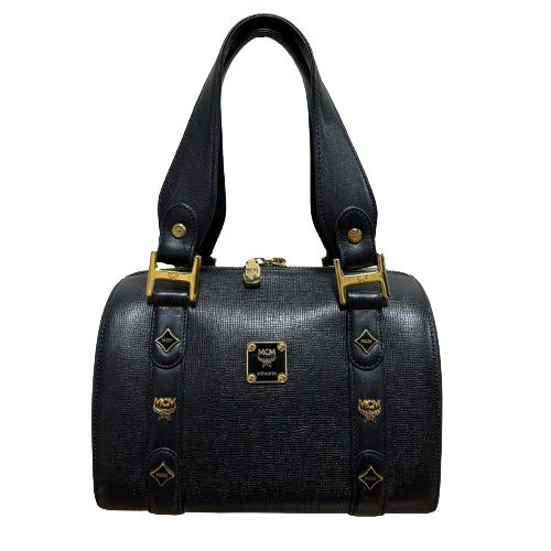 MCM エムシーエム ハンドバッグ ブラック GP レザー/PVC レディース 