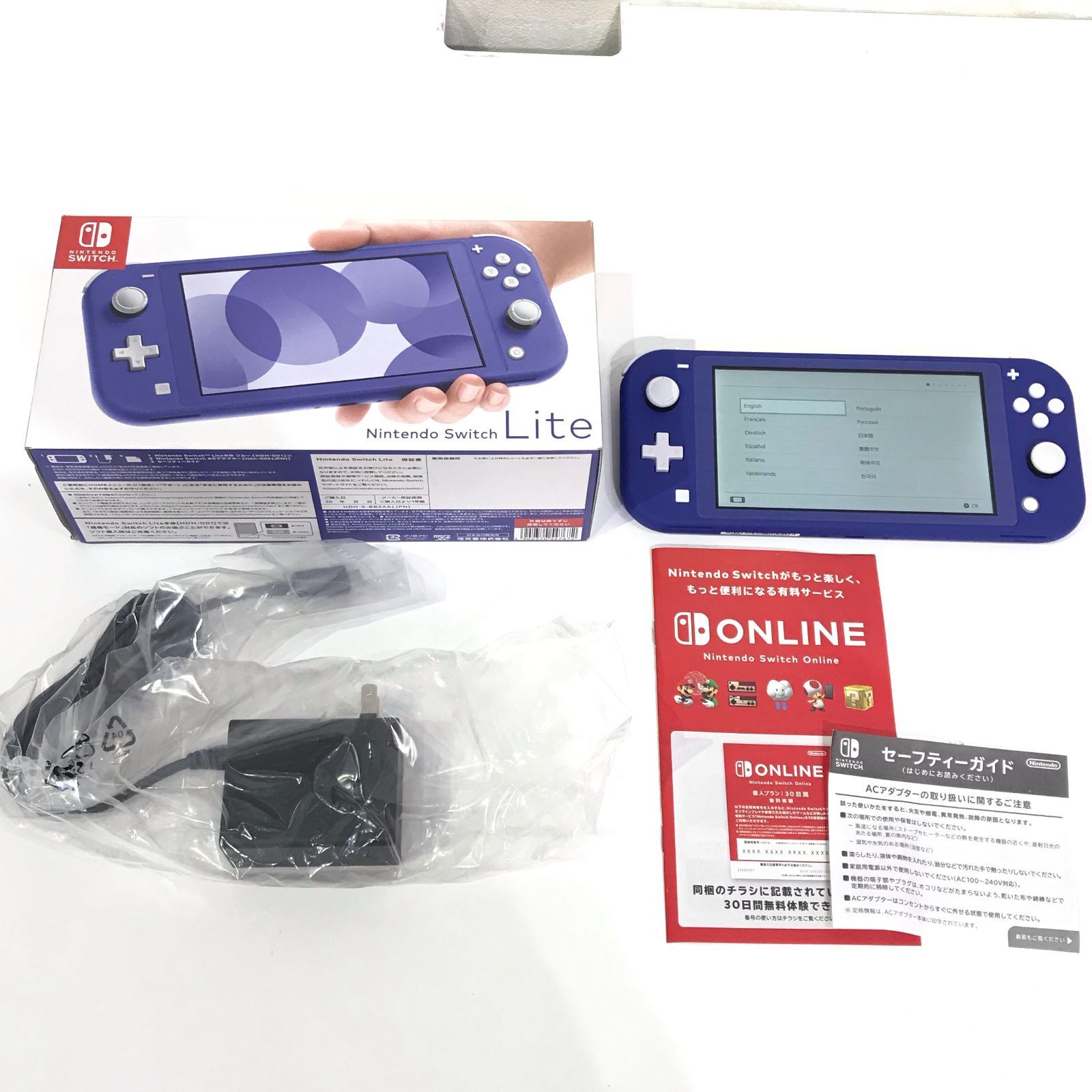 Nintendo Switch Lite ブルー 本体ACアダプター　ケース付き Nintendo Switch Lite ブルー 箱、ACアダプター付き - メルカリ