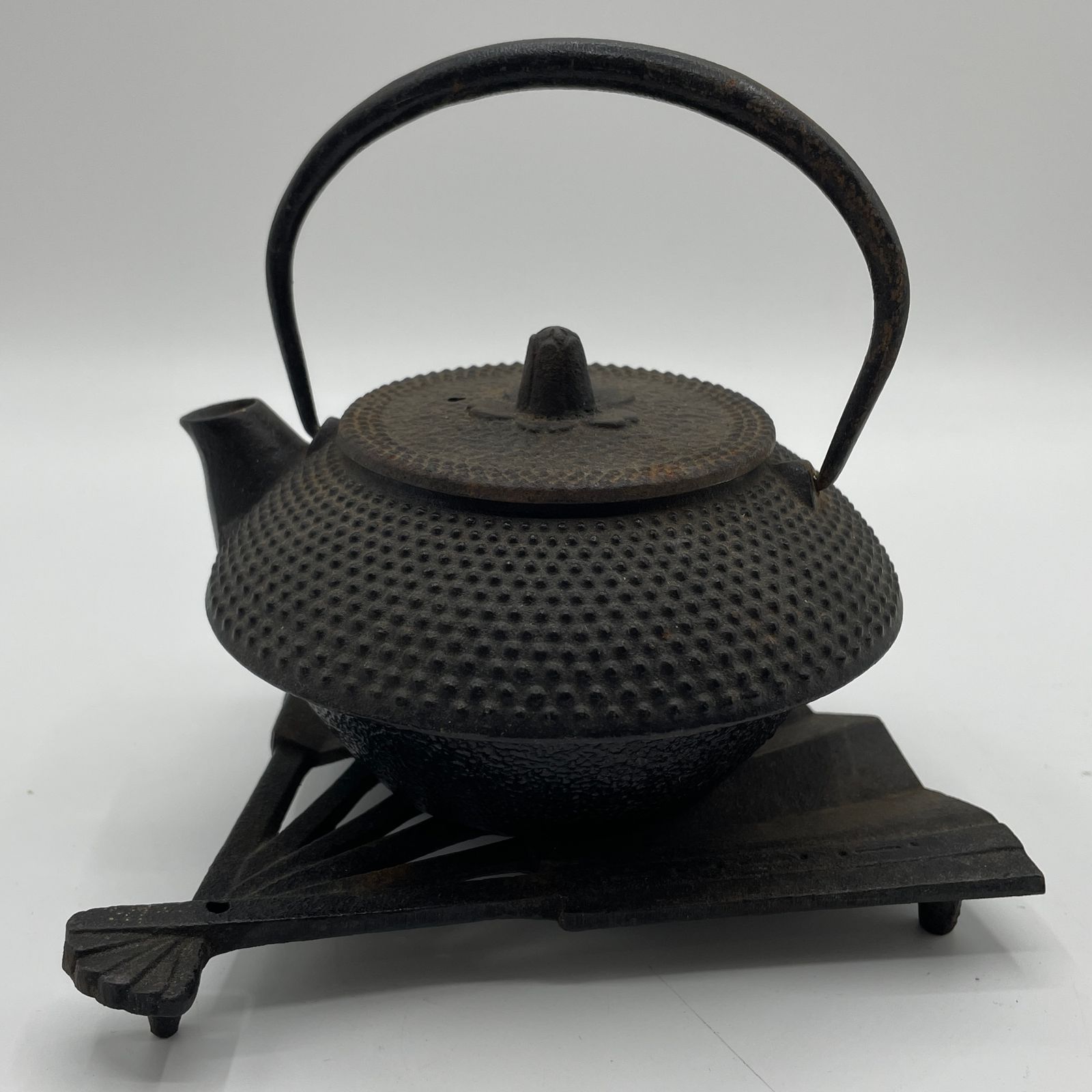 南部鉄器 鉄瓶 鍋敷き 2点セット 古民具 茶器 アンティーク 骨董品 