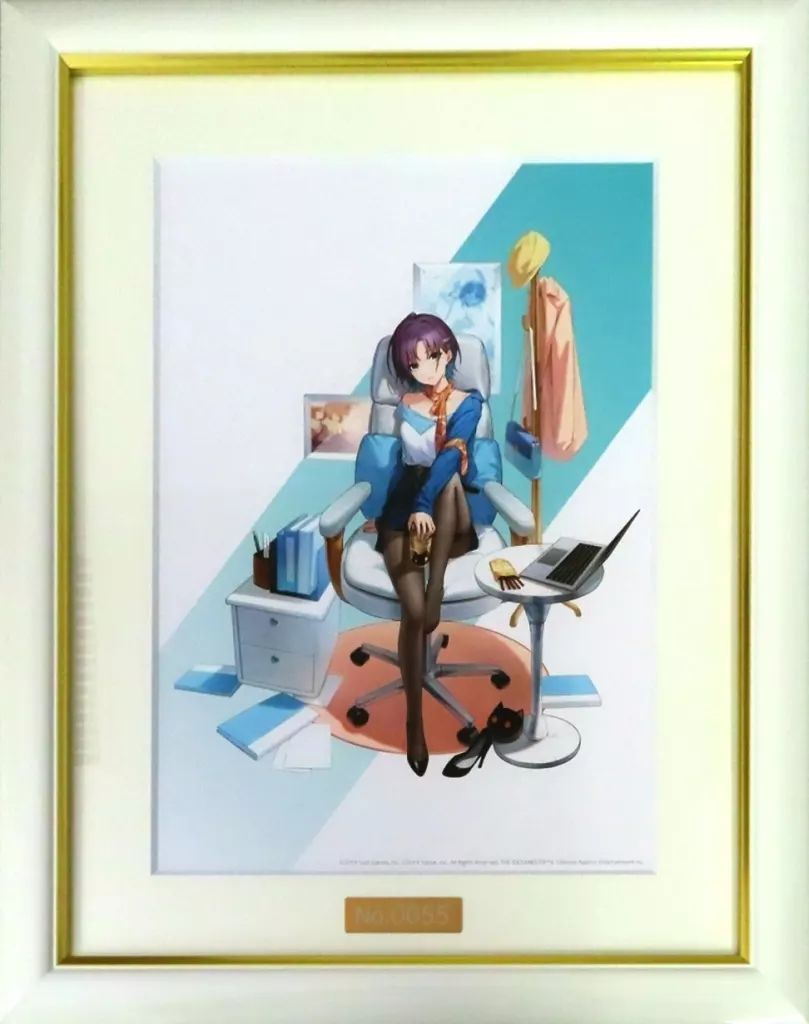 【】原画イラストボード 付属品付)「アイドルマスター シャイニーカラーズ」×「雀魂」コラボ開催記念 公式キャラファイングラフ 浅倉 透(おしごとエフォートレスver.)