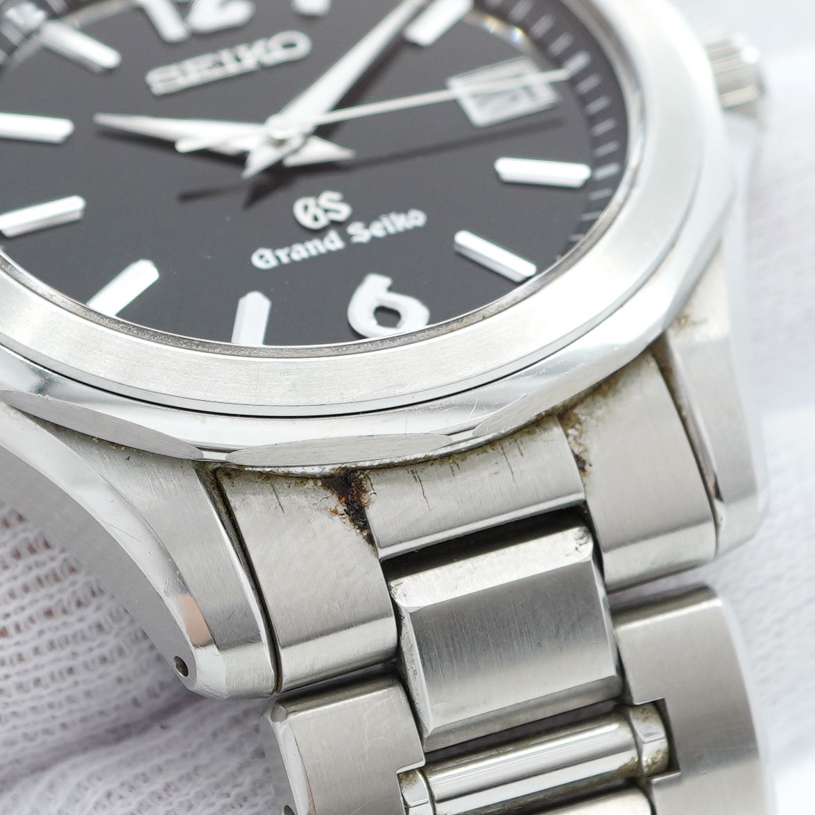 5wwh0424】セイコー グランドセイコー 9F62-0A60 黒文字盤【中古  