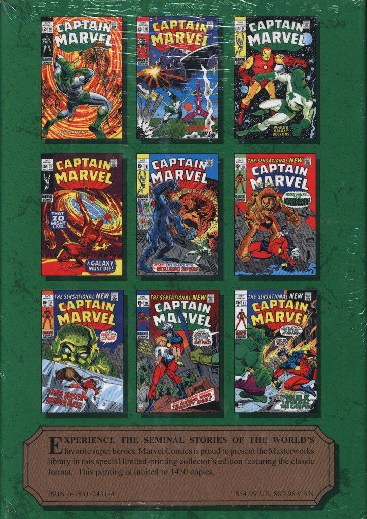 原書)MARVEL COMICS MARVEL MASTERWORKS CAPTAIN MARVEL Nos.10-21 82
