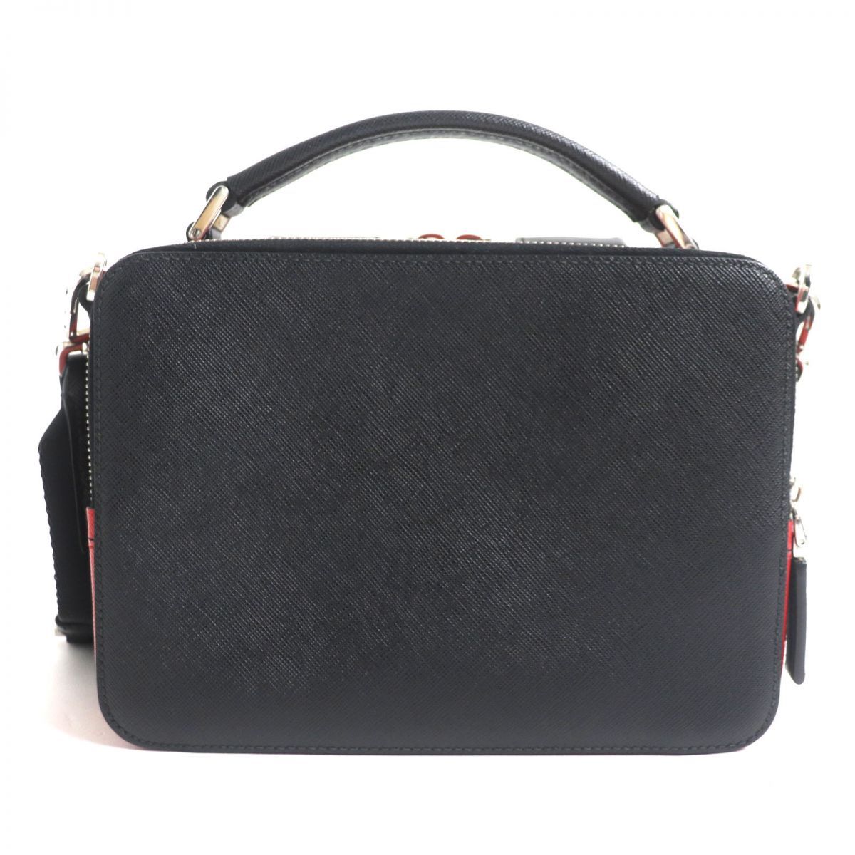 極美品▽PRADA プラダ 2VH069 ブリック 三角ロゴ付き