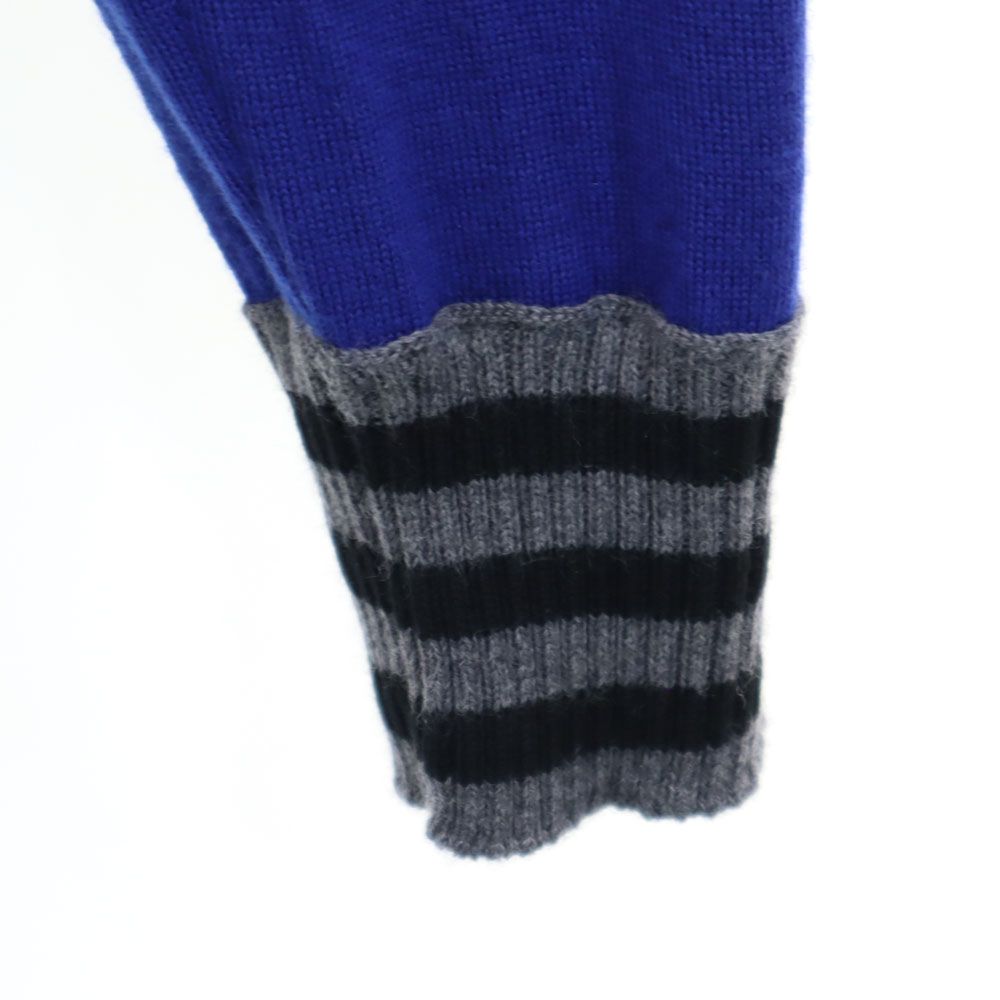 メゾンマルジェラ ウール 長袖 Vネック ニットカーディガン 1 青紫 Maison Margiela 10 メンズ メゾンマルジェラ ウール 長袖 Vネック ニットカーディガン 1 青紫