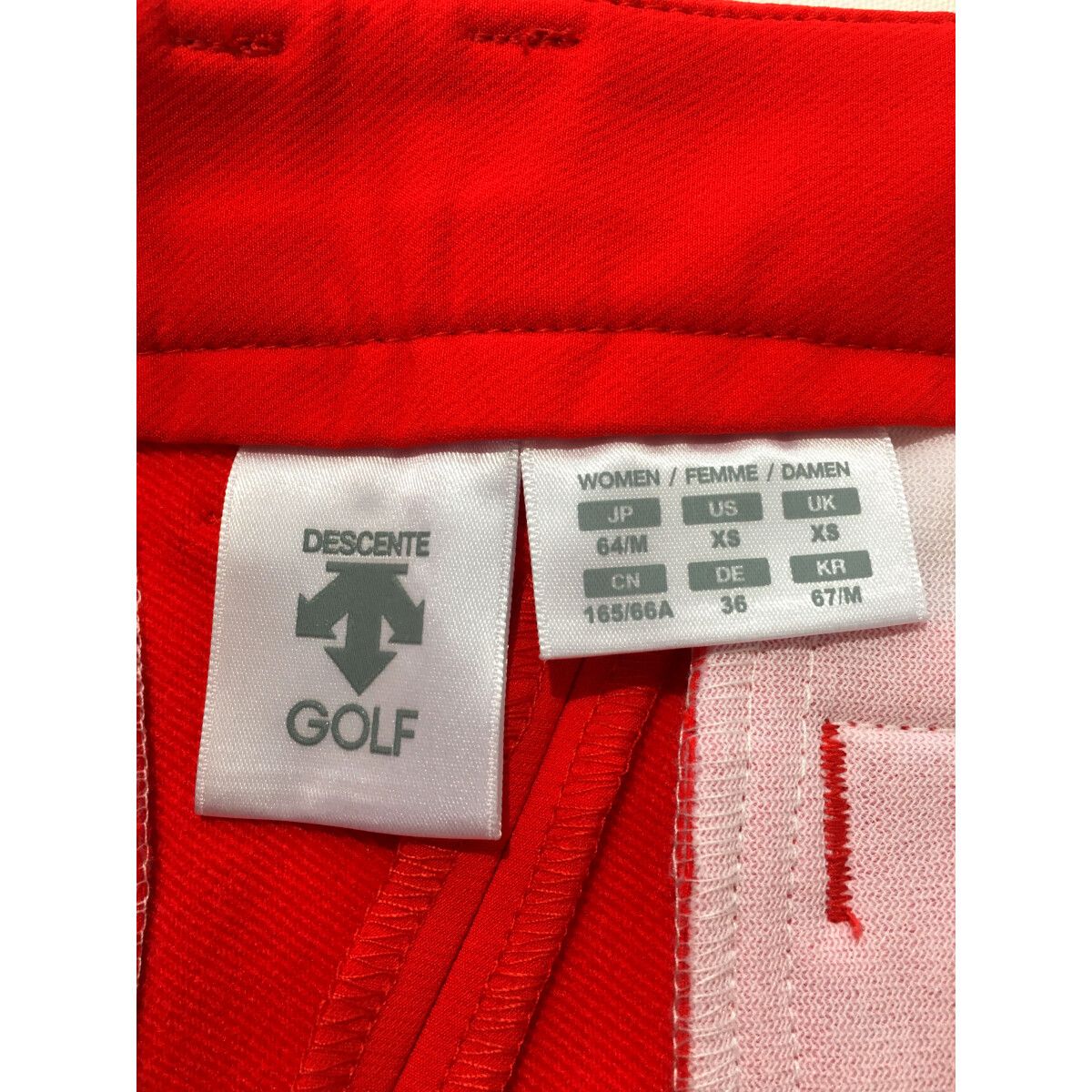 新品タグ付 DESCENTE GOLF デサントゴルフ ニットスカート M 赤 未使用品 レディース デサントゴルフ DESCENTE GOLF スカート M