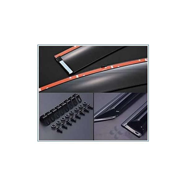 サイドバイザー N-BOX JF3 4 ドアバイザー エヌボックス JF3 JF4 金具付け ブラック 雨よけ 換気 金具付き フロント リア 4ピース 外装 ウィンドウ FFCRYSTALESIA_COM