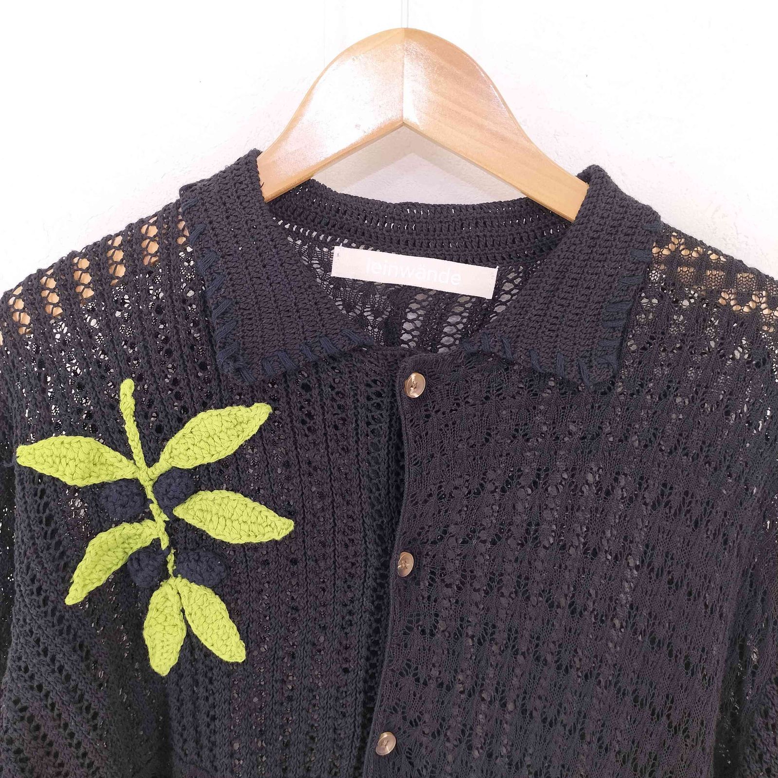 レディース Olive Crochet Shirts leinwande