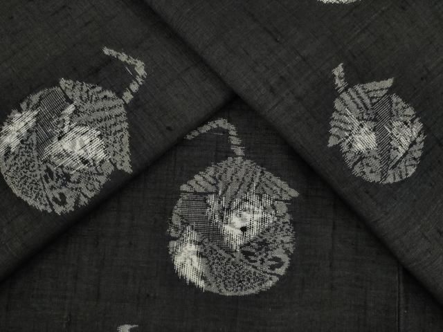 平和屋着物●結城紬　奥順　はたおり娘　茄子　証紙付き　正絹　逸品　AAAZ8925ck 平和屋着物○結城紬 奥順 はたおり娘 茄子 証紙付き 正絹 逸品