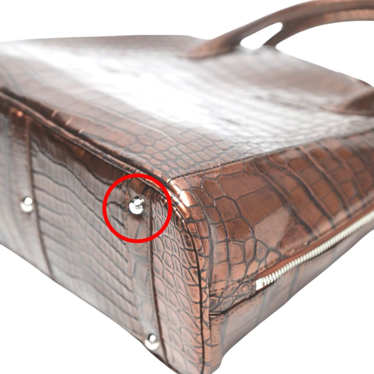 クロコダイル 3994 メタリック ブガッティ 2WAYバッグ