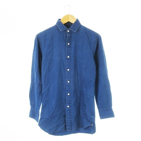 ポロ ラルフローレン POLO RALPH LAUREN シャンブレーシャツ 長袖 コットン インディゴ 14.5 S 青 ブルー |CK11 GY44