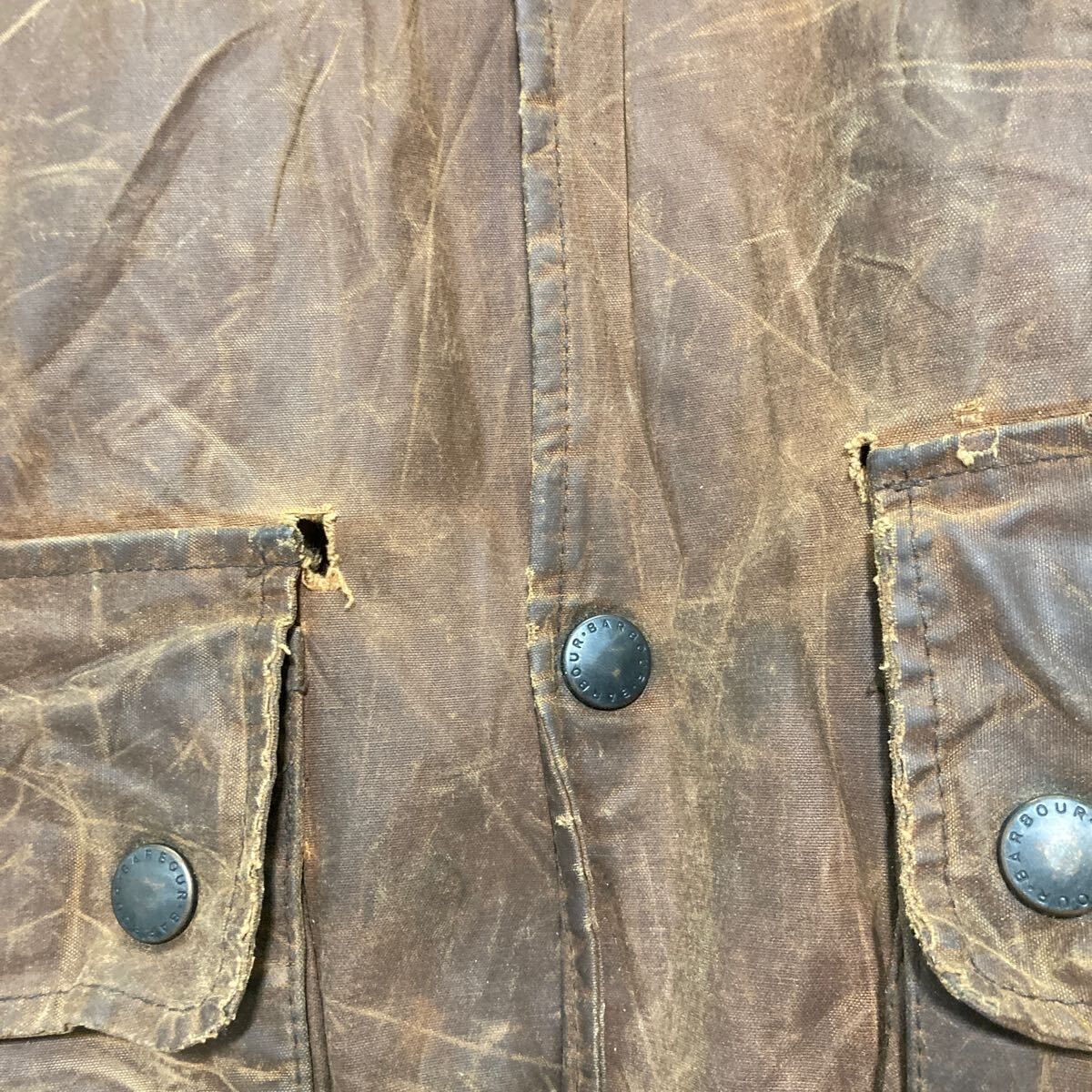 Barbour BUSHMAN オイルドジャケット L ブラウン バブアー ブッシュ