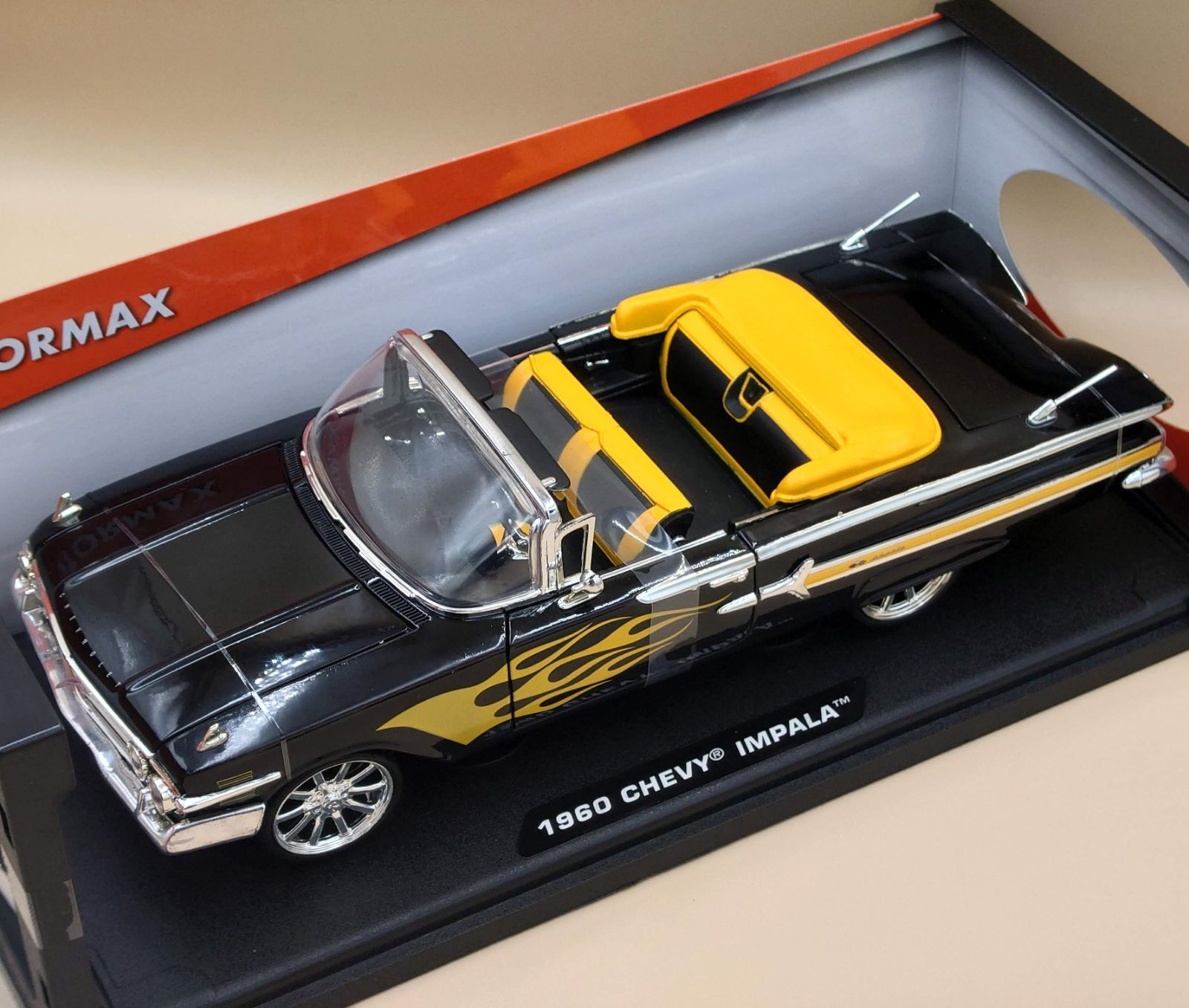1/18 シェビーインパラ 1960 ブラック/フレーム 1960 MM製 1/18 シェビーインパラ 1960 ブラック/フレーム Chevy Impala
