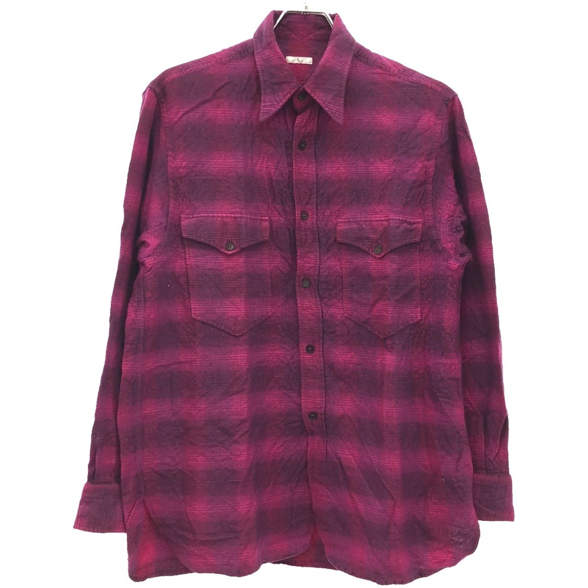 COMOLI コモリ 21AW ウールシルク ワークチェックシャツ U03-02010 