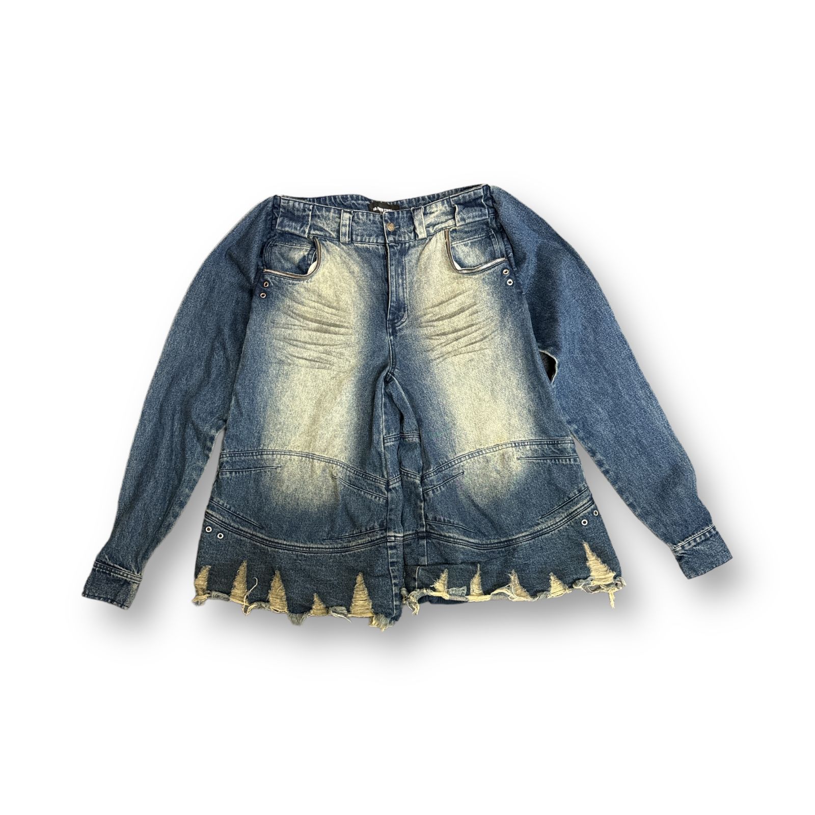 定価118000円 NO/FAITH STUDIOS USED DENIM SLEEVES SHORT 定価118000円 NO/FAITH STUDIOS USED DENIM SLEEVES SHORT