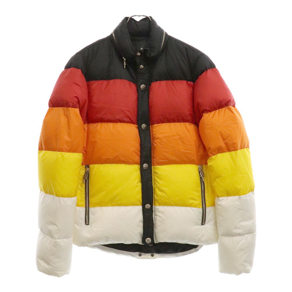 CHROME HEARTS クロムハーツ STIFF Nylon Down Jacke スティッフダウンジャケット クロスボタンダガージップ マルチカラー CHROME HEARTS (クロムハーツ) STIFF Nylon Down Jacke スティッフ