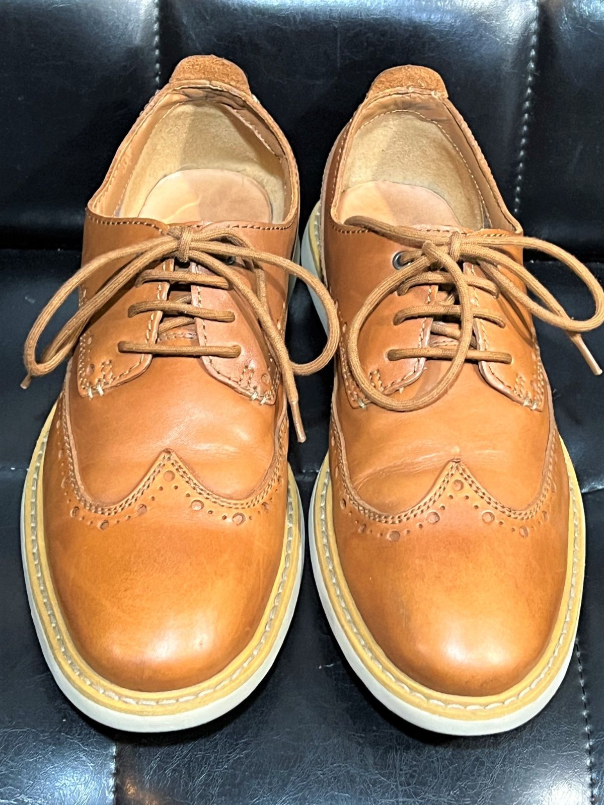 クラークス FLEXTON WING 軽量 ウィングチップ シューズ 26cm clarks