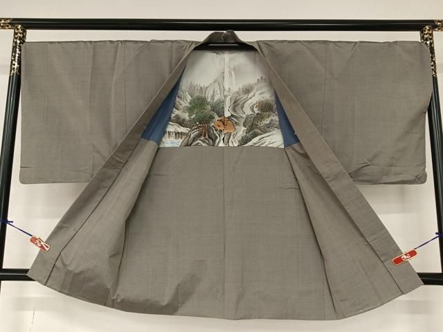 平和屋着物○男性 本場大島紬 アンサンブル 100亀甲 総詰め 正絹 逸品  