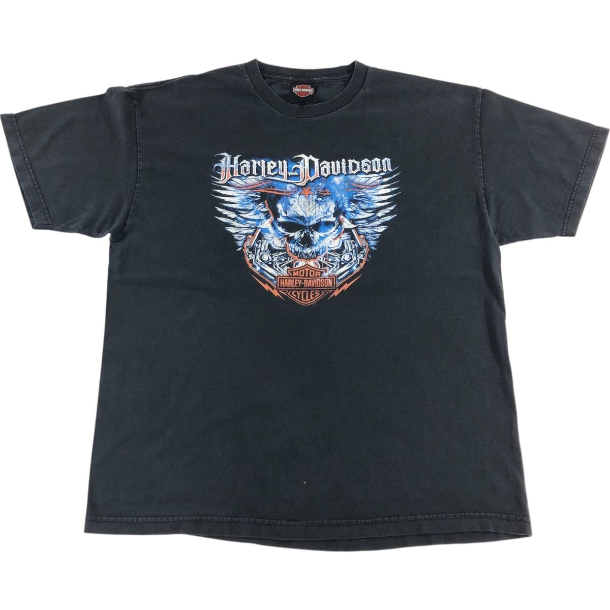 古着 ハーレーダビッドソン Harley-Davidson ドクロ柄 スカル柄 モーターサイクル バイクTシャツ メンズXL相当|eaa554238