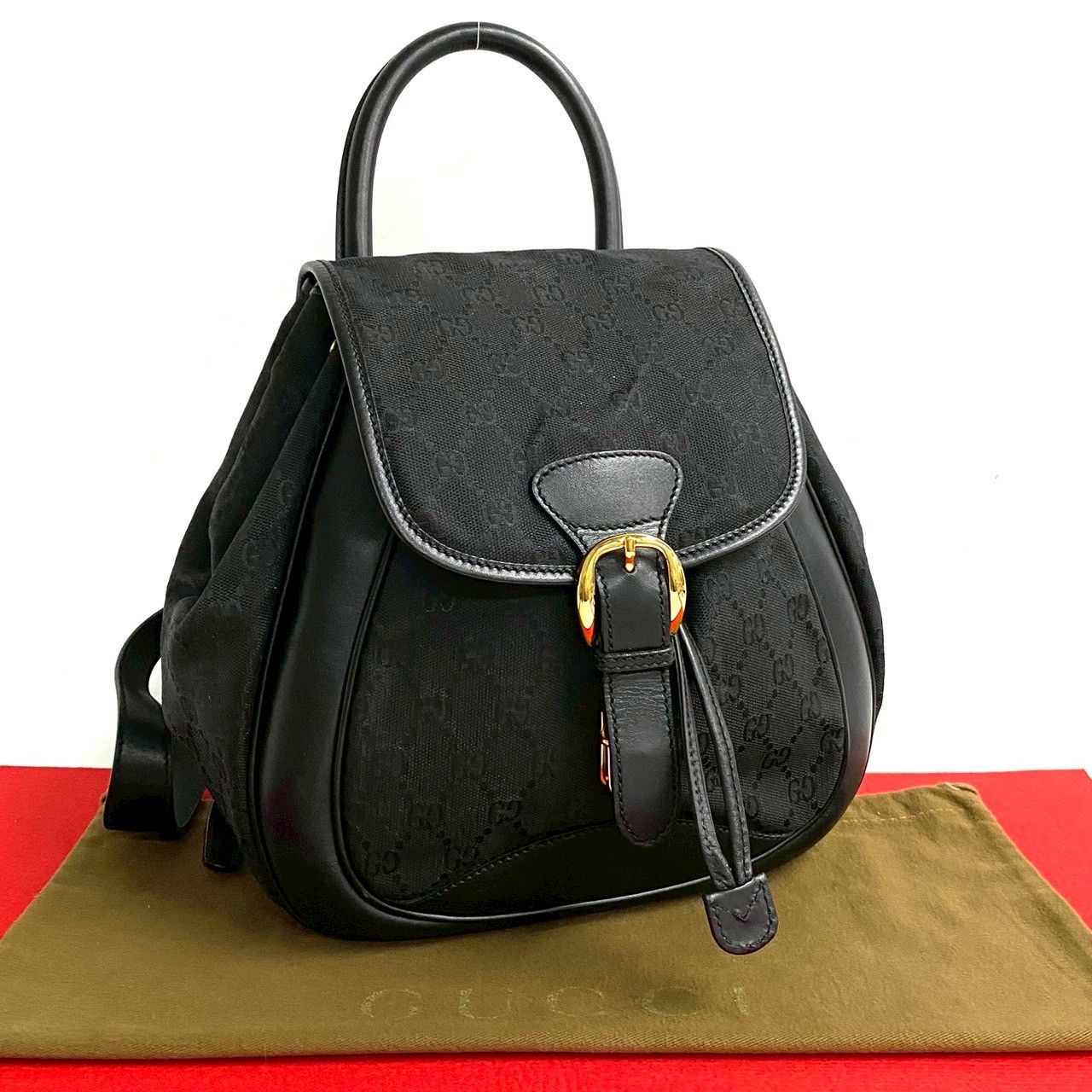 希少　Gucci グッチ　バックパック GUCCI（バッグパック/リュック ・ ブルー・ネイビー/青色系）の