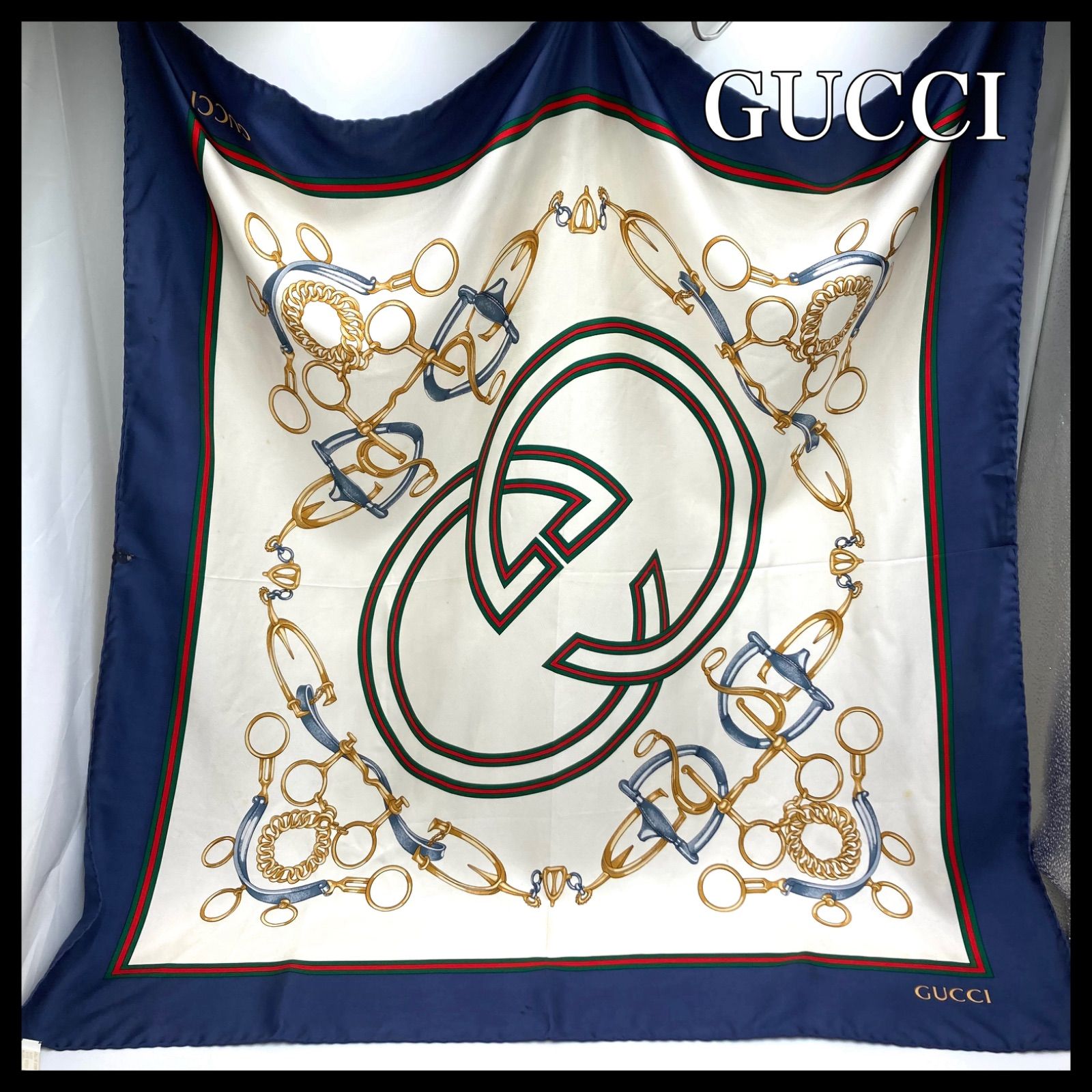 グッチ GUCCI スカーフ ストール ツイリー GGロゴ シェリーライン 