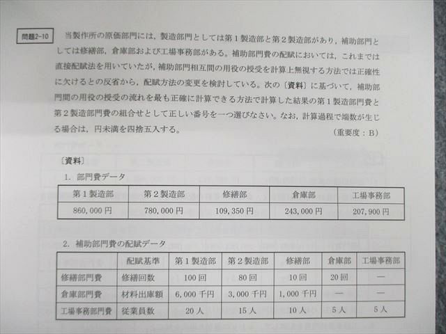 VJ01-020 CPA会計学院 公認会計士講座 管理会計論 テキスト/個別問題集など 2021年・2022年合格目標 未使用品 計13冊 ★  00L4D