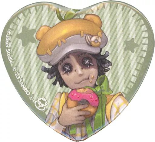 第五人格 サンリオキャラクターズ展 ハート缶バッジ 探鉱者 コロコロクリリン 第五人格 サンリオキャラクターズ展 ハート缶バッジ 探鉱者