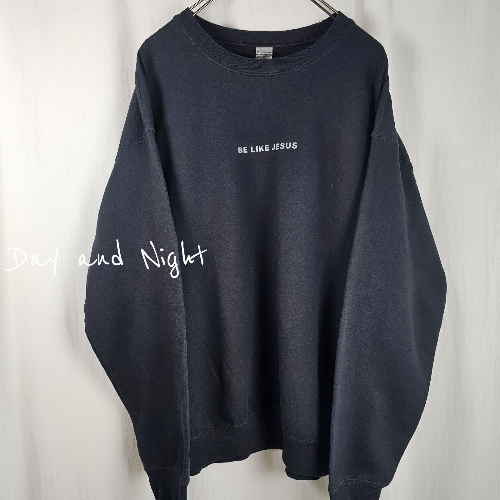 GILDAN ギルダン メンズ トレーナー スウェット 古着 ブラック 大きい 