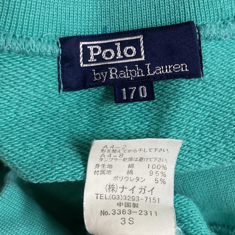 Polo by RALPH LAUREN ポロバイラルフローレン トレーナー 長袖 Polo by RALPH LAUREN ワンポイント ポニー刺繡 長袖 ラグランスウェット トレーナー 3363-2311 エメラルドグリーン 170センチ