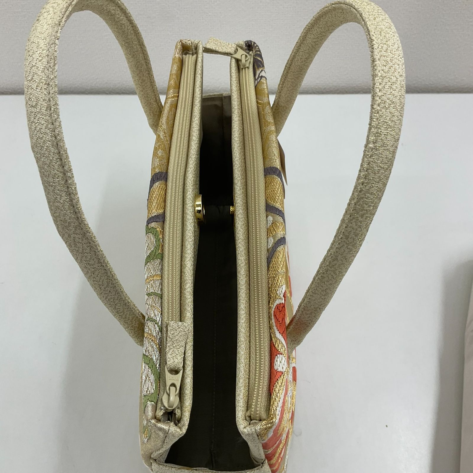 和装用バッグ　西陣帯地　角型　ダブルファスナータイプ 和装用バッグ 西陣帯地 角型 ダブルファスナータイプ