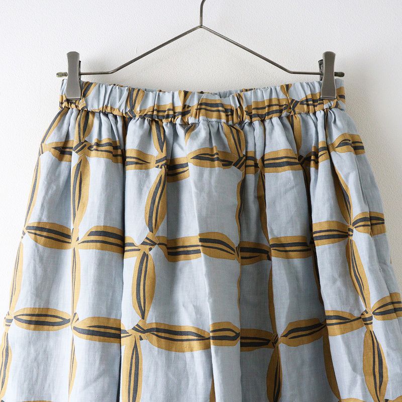 リネンロングギャザースカート