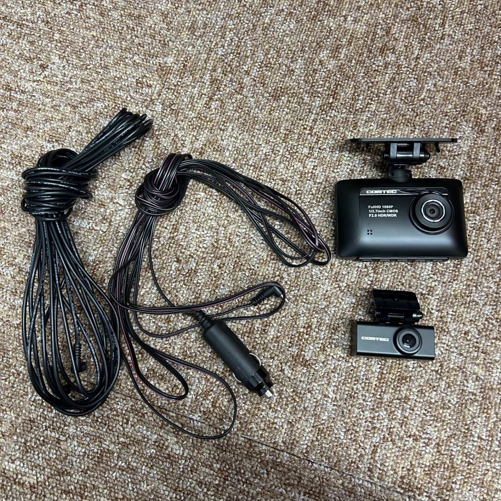 新品コムテック ZDR-015前後カメラ 新品COMTEC ZDR-015前後2カメラドライブレコーダー＋駐車監視コード付