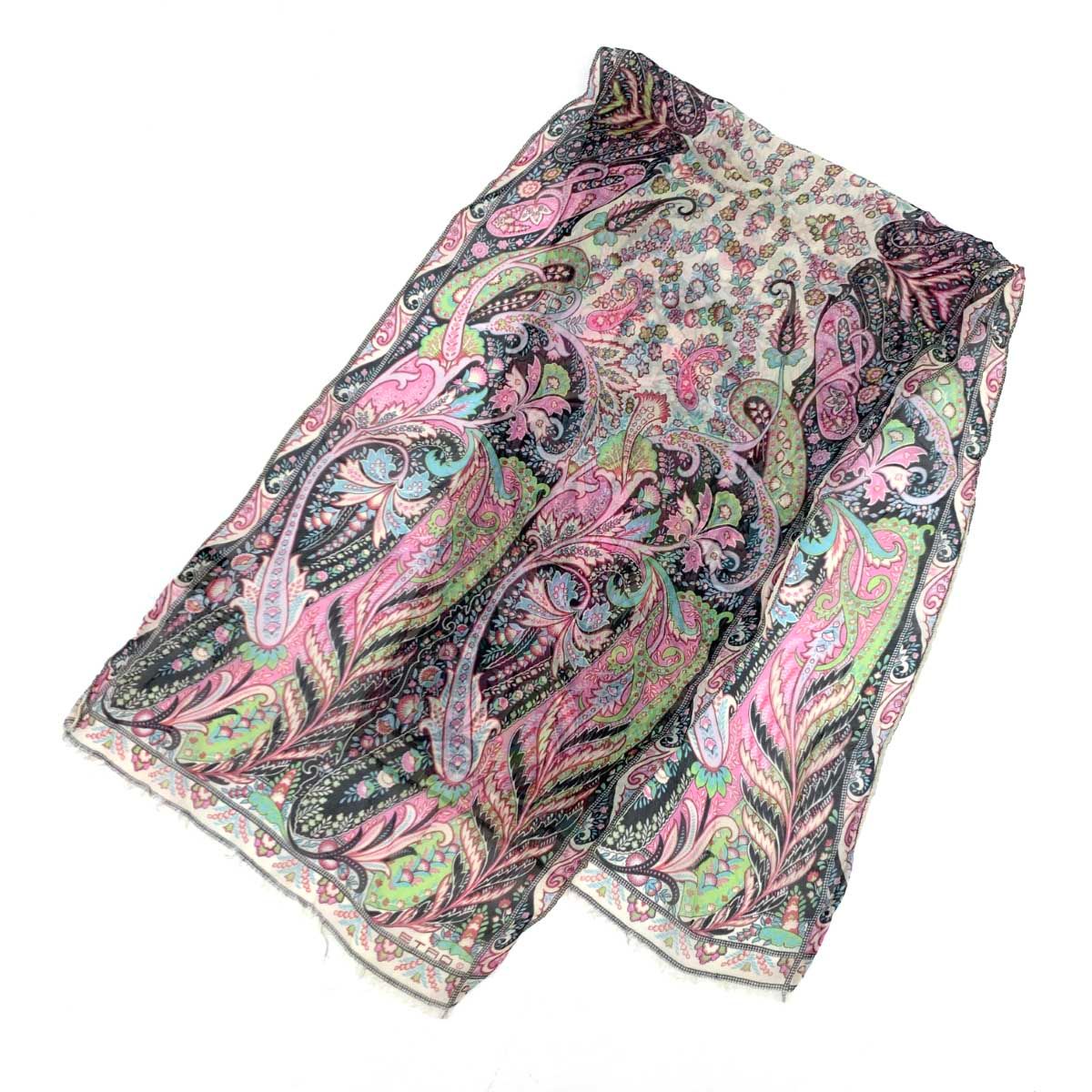 お値下げ  エトロ ETRO ストール シフォン マルチカラー A お値下げ エトロ ETRO ストール シフォン マルチカラー A