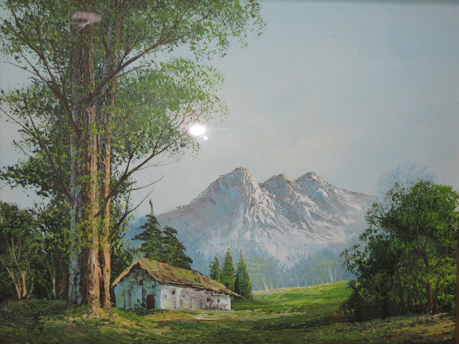 ◇油彩画 油絵 肉筆 山岳 山林 風景画 額縁 type-C - メルカリ