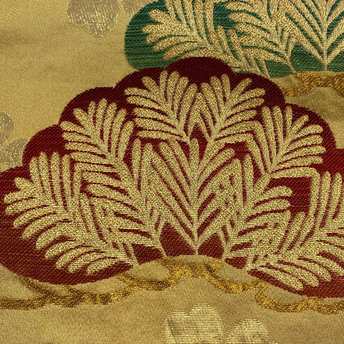 花井幸子　色留袖　刺繍　金彩　八橋　松皮菱　松葉　菊　花菱　着物　045a d 花井幸子 色留袖 刺繍 金彩 八橋 松皮菱 松葉 菊 花菱 着物 045a d