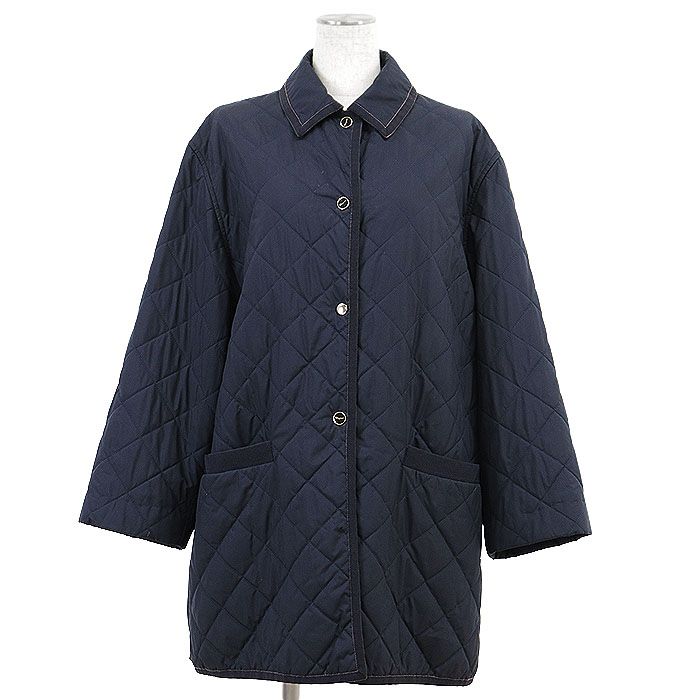 【Salvatore Ferragamo】キルティングコート　ベージュ　花柄　L Salvatore Ferragamo】キルティングコート ベージュ 花柄 L