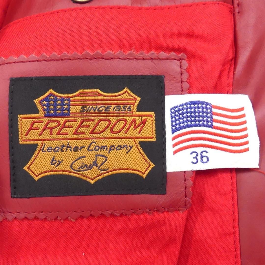 Freedom フリーダム レザージャケット 赤 36 フリーダム 36 ライダース
