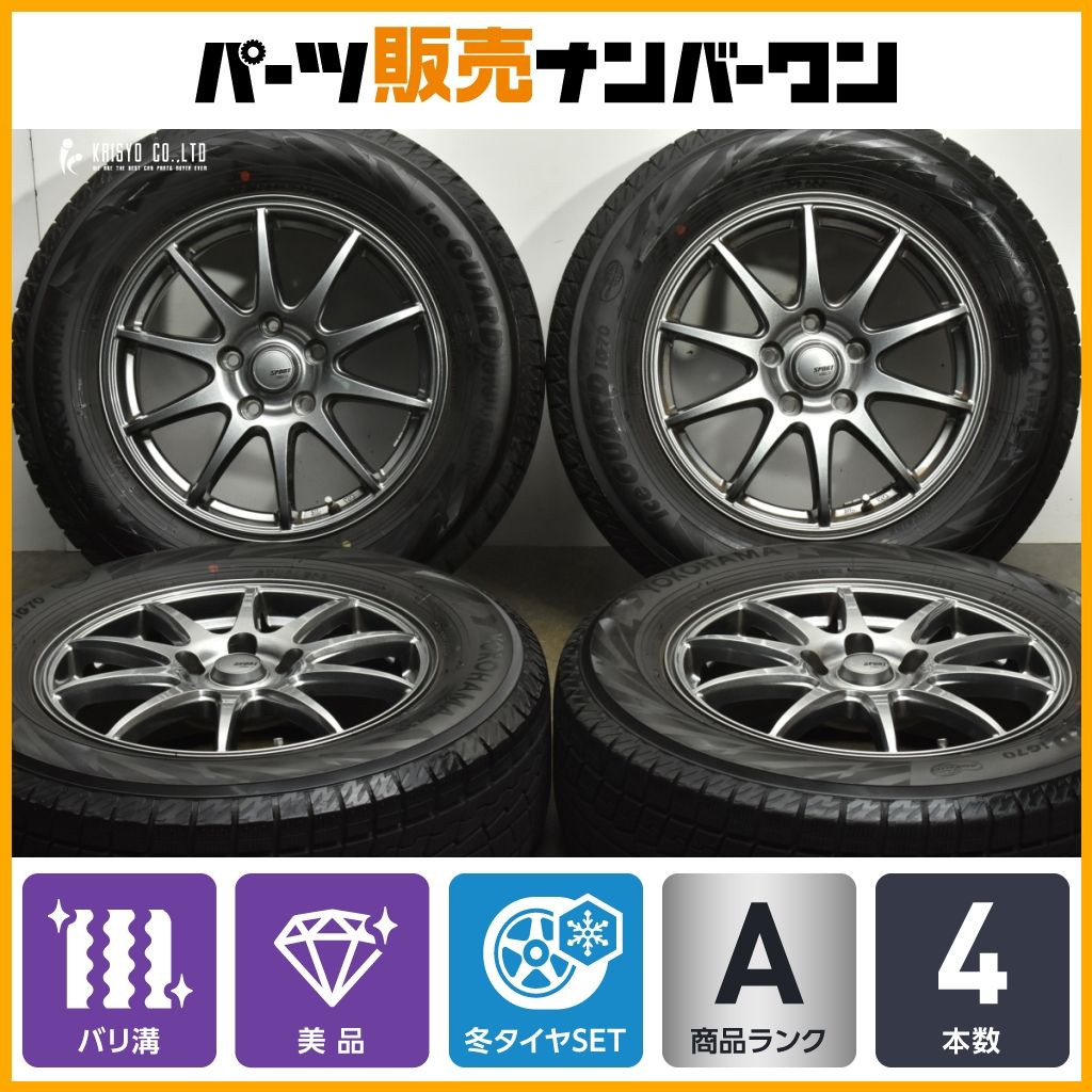 バリ溝 SPORT ABELIA 16in 6.5J 48 PCD114.3 ヨコハマ アイスガード iG70 215 65R16 ヤリスクロス エクストレイル エルグランド