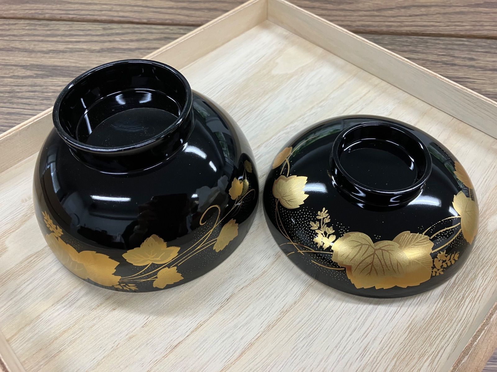 会津塗り漆器 金彩蒔絵