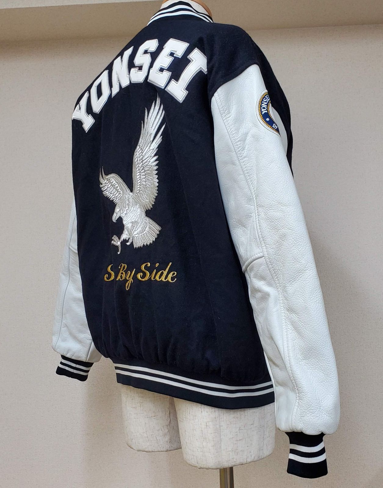 韓国 延世大学 スタジャン YONSEI aespa カリナ メルトンジャケット 黒