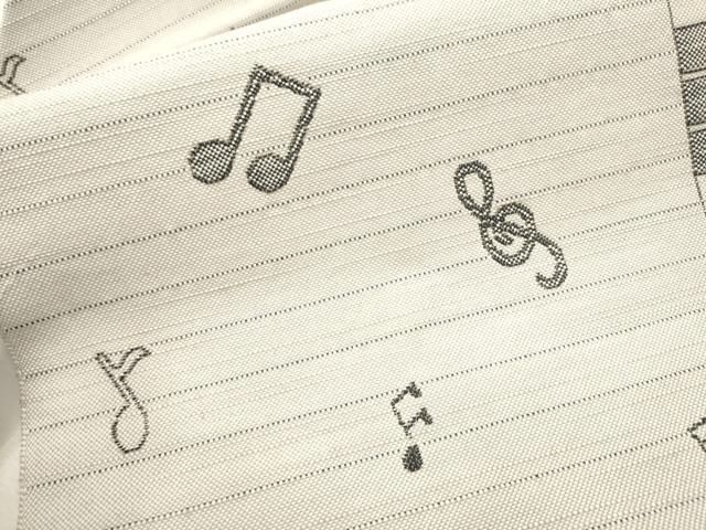 平和屋着物○八寸名古屋帯 紬地 音符 正絹 逸品 CAAV7134hy - メルカリ 