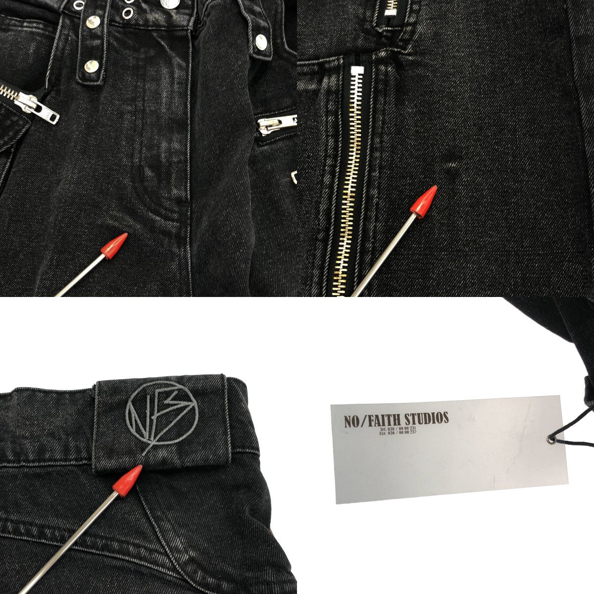 パンツ NO/FAITH STUDIOS CARGO DENIM PANTS BLACK BLACK HEAVY CARGO – NO/FAITH STUDIOS