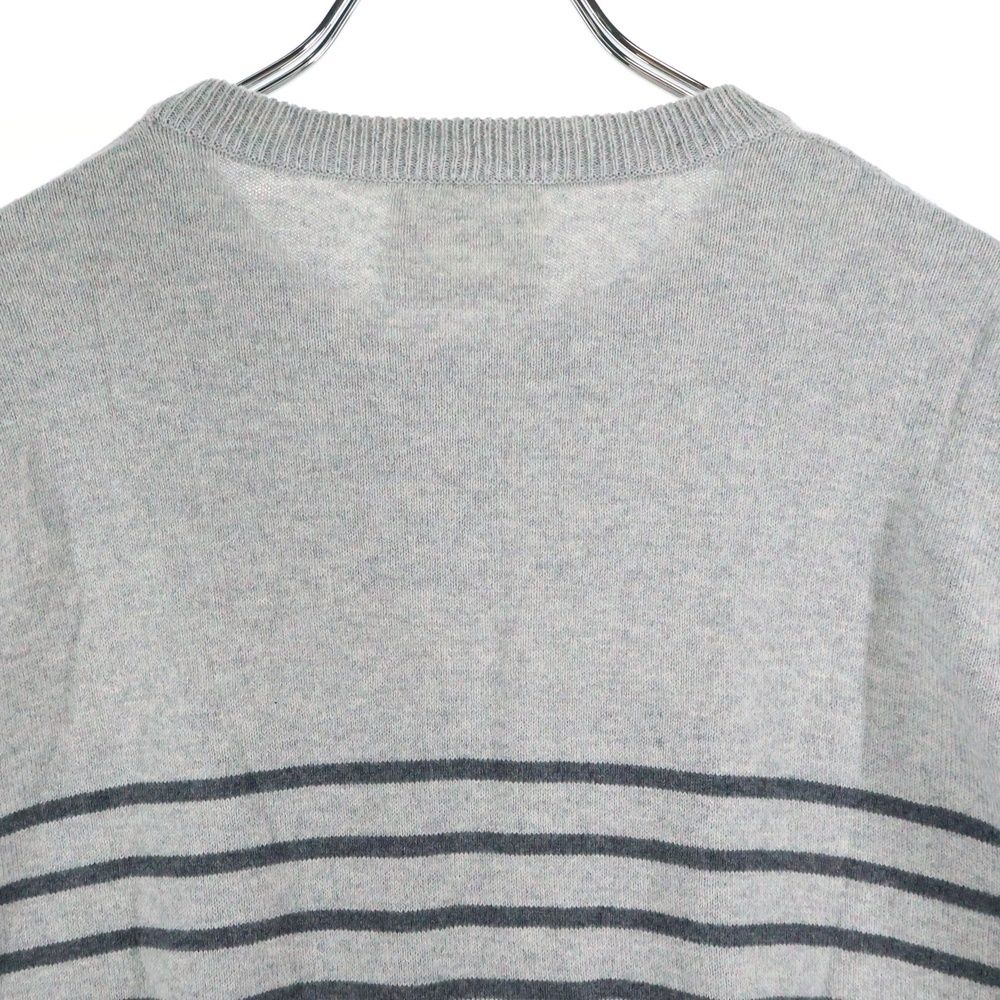 Original Fake オリジナルフェイク ボーダー クルーネックニットセーター グレー