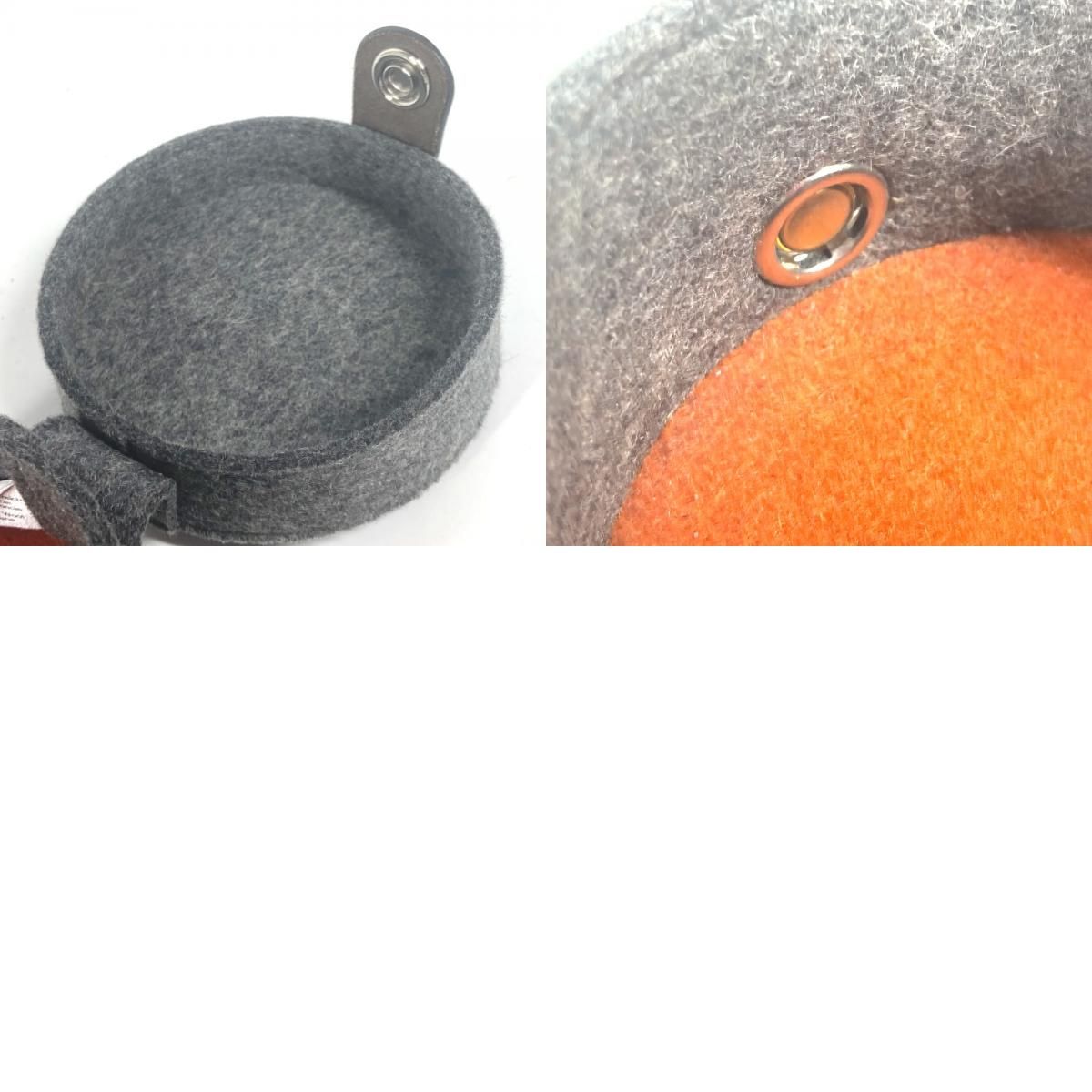 HERMES エルメス 小物入れ ロゴ シュガーボックス フェルト - メルカリ