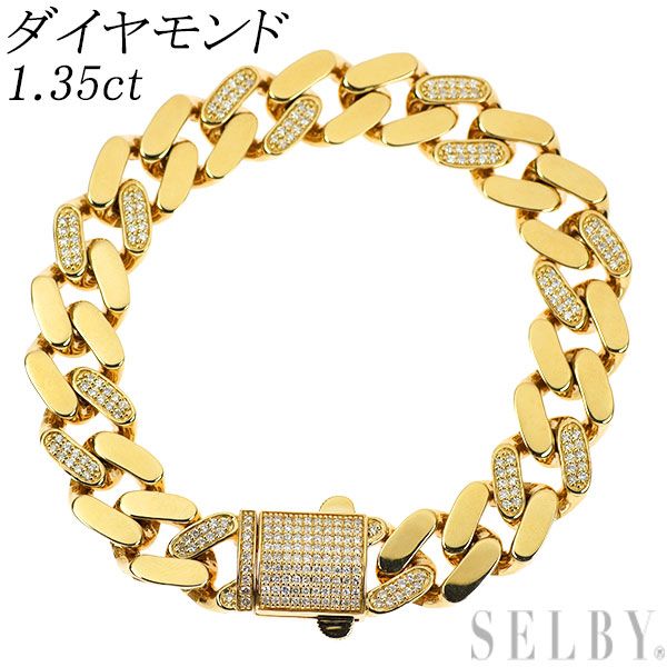 新品 K18YG ダイヤモンド ブレスレット 1.35ct - メルカリ 
