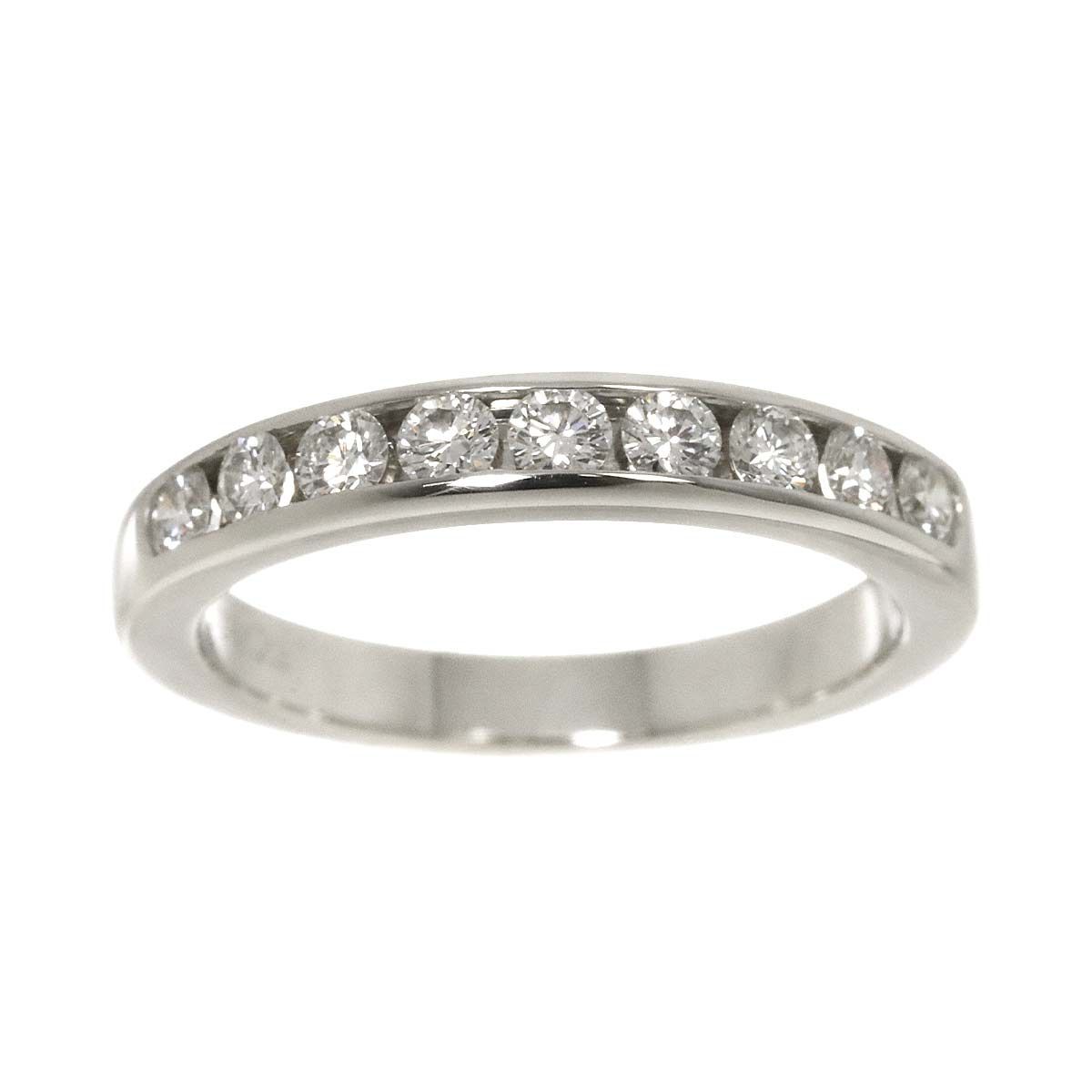 ■Tiffany&Co.■ダイヤモンド バイ ザ ヤード リング プラチナ ティファニー TIFFANY&Co. ハーフサークル チャネル