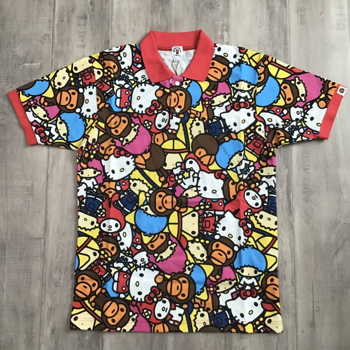 BAPE　マイロ　×　サンリオキャラクターポロシャツ　XL BABY MILO® × HELLO KITTY | bape.com