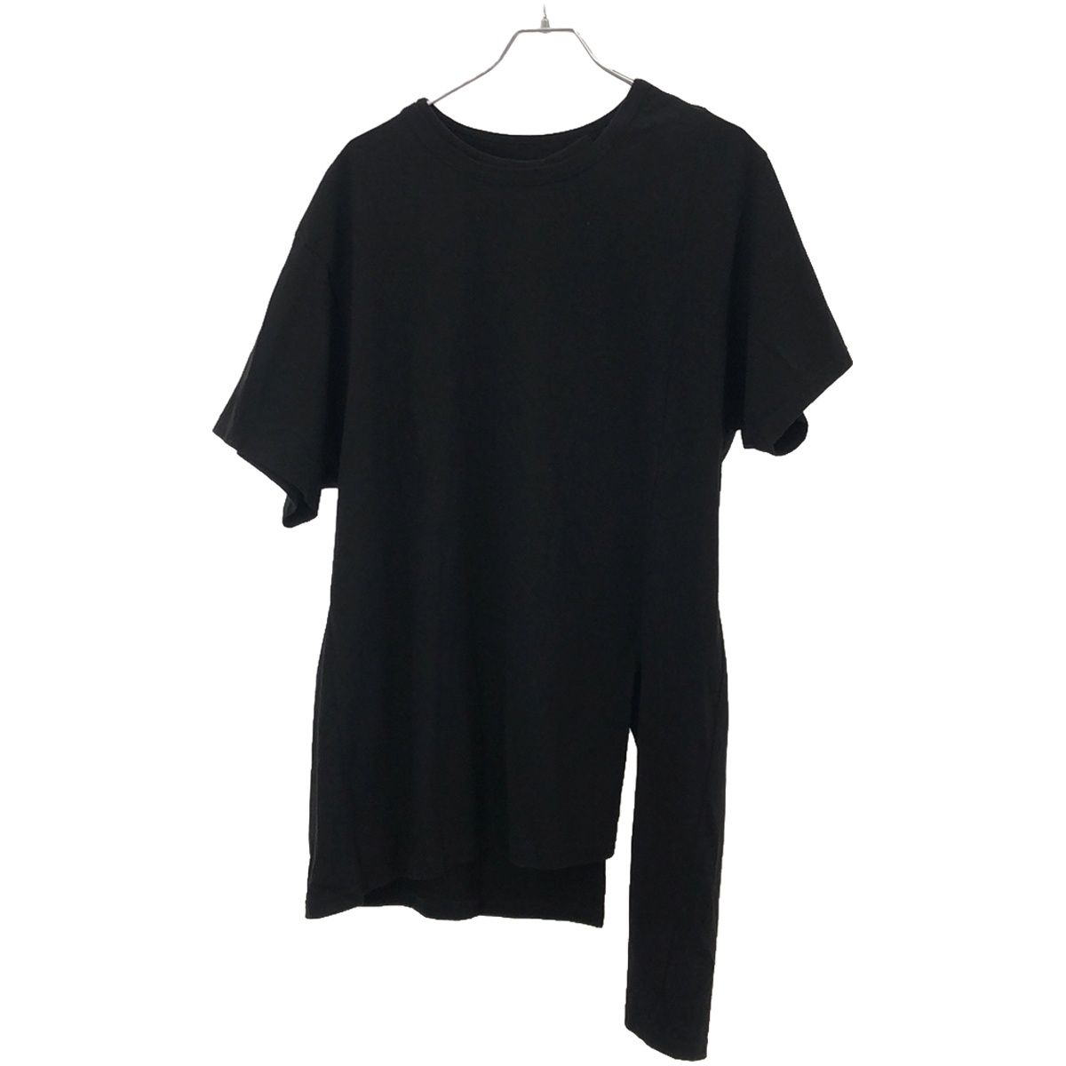 Ground Y アシンメトリーTシャツ ブラック サイズ1 Ground Y グラウンド ワイ アシンメトリーデザインクルーネックTシャツ
