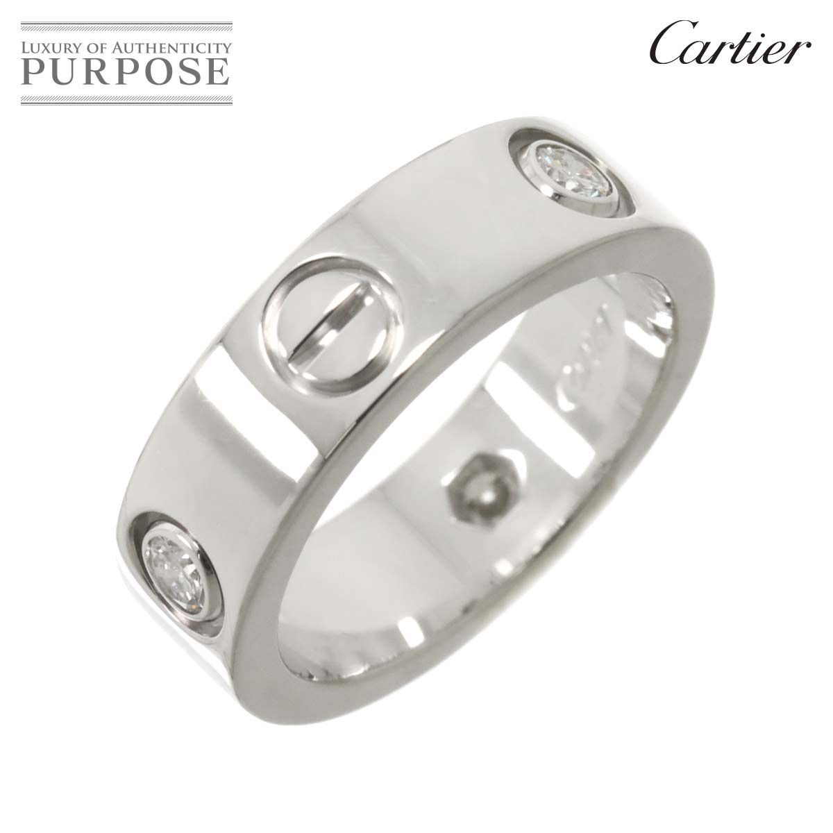 【ミントティー】カルティエ K18ホワイトゴールド ラブリング【48】 CARTIER カルティエ ラブリング #48 リング・指輪 K18ホワイト