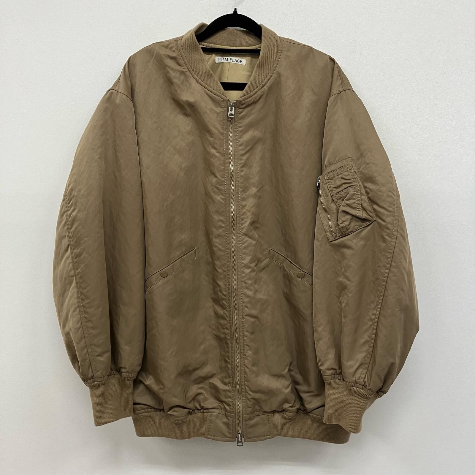 Plage【R’IAM】MA1 LONGブルゾン　ブラウン茶　36 Plage｜【毎年大人気！】SHOP STAFFが着こなす「R'IAM MA-1